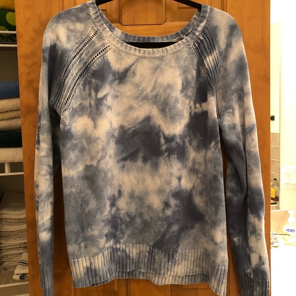 American Eagle L Blue Tie Die Sweater - Picture 1 of 5